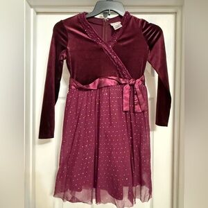American Girl, Just in Time for Christmas, Maroon Dress, Size 12, 100% Nylon